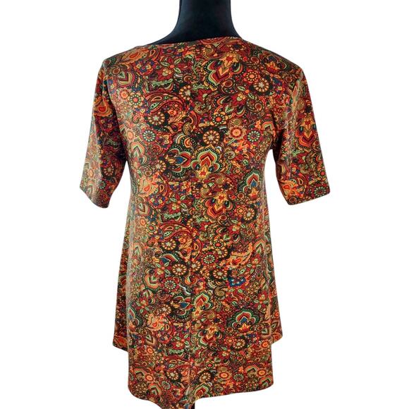LuLaRoe Women's Bohemian Top Paisley Floral Polyester Spandex Casual Summer - Picture 2 of 5